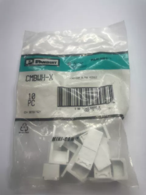 10 pack of Panduit Pan-net CMBWH-X Mini-Com Blank Module - Fast Shipping