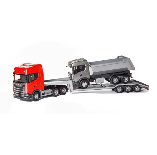 Camion avec porte engins – SCT transport - SCANIA R Séries Middle Roof 6x4