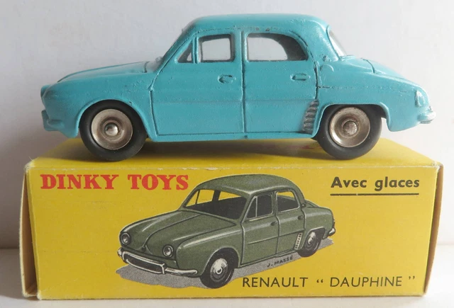 Dinky Toys 524 Renault Dauphine Turquoise Jantes Concaves + Boite 524 type 4
