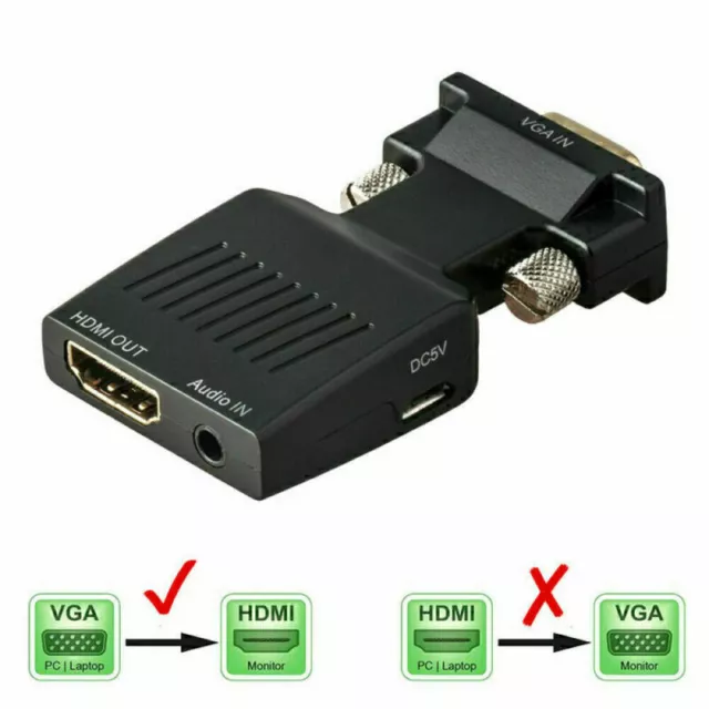 1080P VGA auf zu HDMI Konverter Kabel & USB Audio Video Kabel HD Adapter AV TV