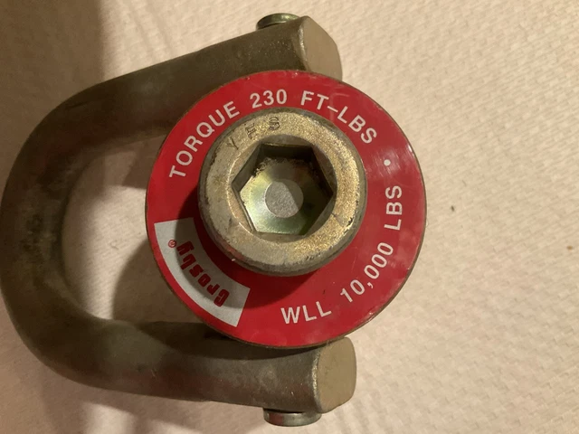 Crosby Wll 10,000 Lbs. Swivel Hoist Ring 230 Ft-Lbs Torque