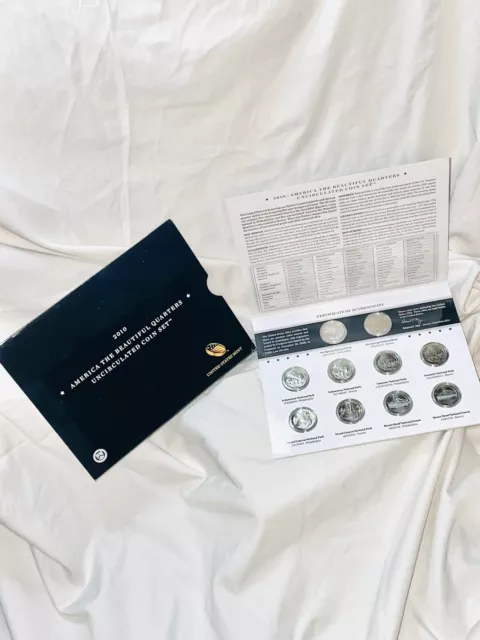 *GREAT FIND*❤️AMERICA The Beautiful 10 Pc💙Uncirculated Quarters❤️2010 Coin SET
