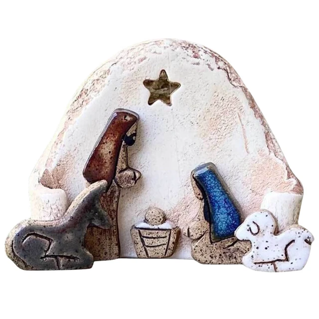 Resina decoración de Pascua figuras de pesebre escultura de Jesús mesa de comedor regalo
