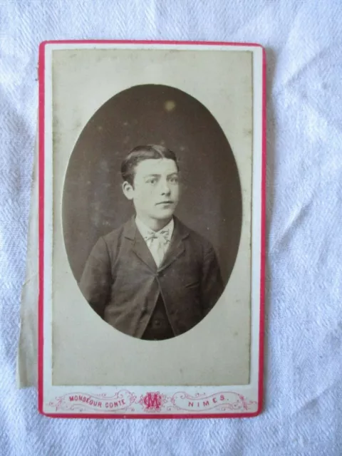 Ancienne Cdv Photographie Monsegur Conte Jeune Garcon