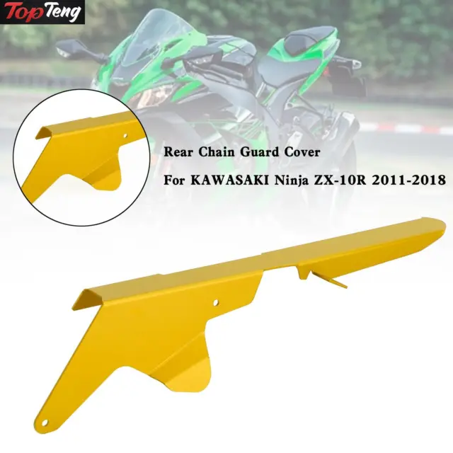 Sprocket Chain Guard Protector Cover For KAWASAKI ZX-10R 2011-2018 Gold D1