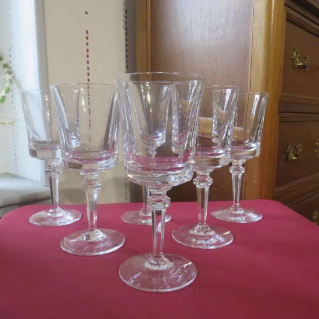 6 verres à eau  en cristal de sèvres modèle Niagara lisse