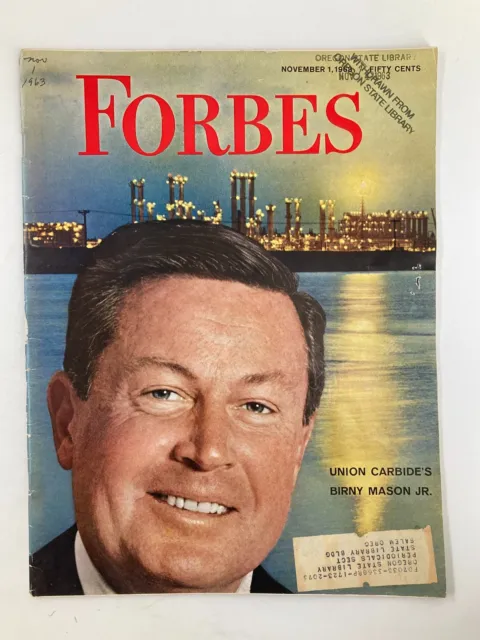 VTG Forbes Magazine November 1 1963 Union Carbide's Birny Mason Jr.