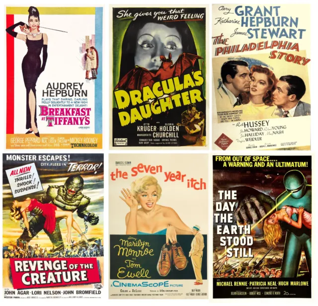 Vintage Movie Posters Wall Art A4 Poster Prints