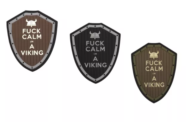 Morale patch 3D PVC  Calm i am a Viking airsoft ,Hook and loop