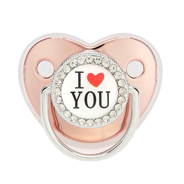 Baby Pacifier Heart Shape Washable Chew Resistant Soother Pacifier Food Grade