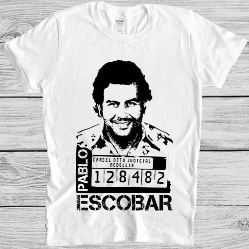 Maglietta regalo Pablo Escobar Mugshot Colombia Narcos Cartel slogan meme regalo M971