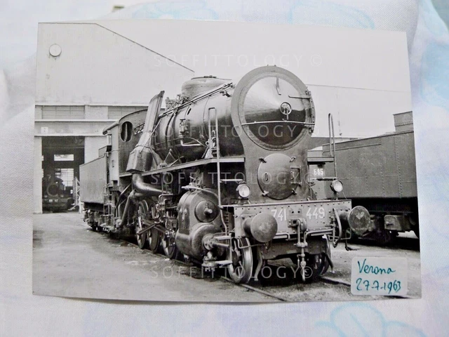 FOTO FS FERROVIA Treno Stazione Verona 741.449 1963 Ristampa