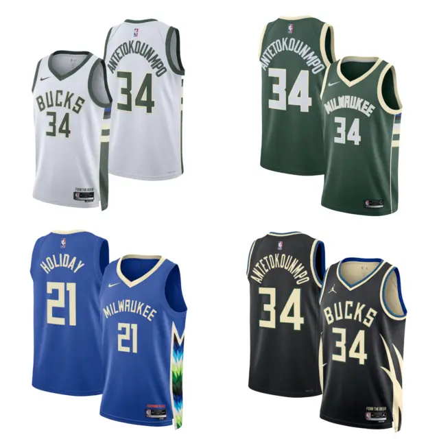 Milwaukee Bucks NBA Jersey Men's Nike Basketball Shirt Top - New