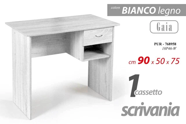 GarveeHome Scrivania 106 Cm Con Cassetto – Stile Mid-Century Per Ufficio E Camera Da Letto