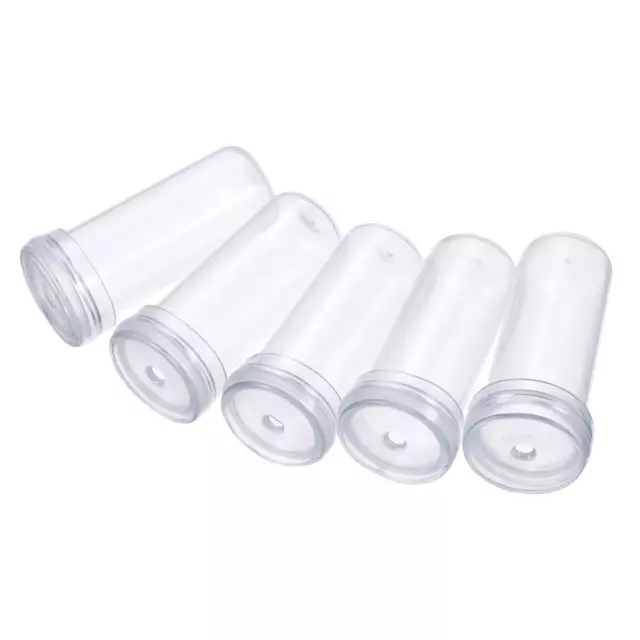 72pcs Plastic Clear Floral Water Tubes with Cap 0.6" ID x 1.6" for Plant Flower