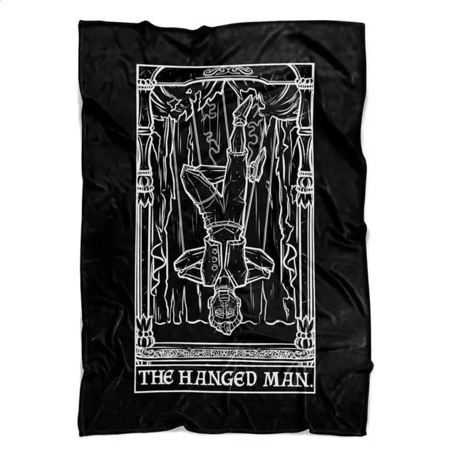 The Hanged Man Tarot Card Blanket Gothic Halloween Marionette Decor (60" x 50")