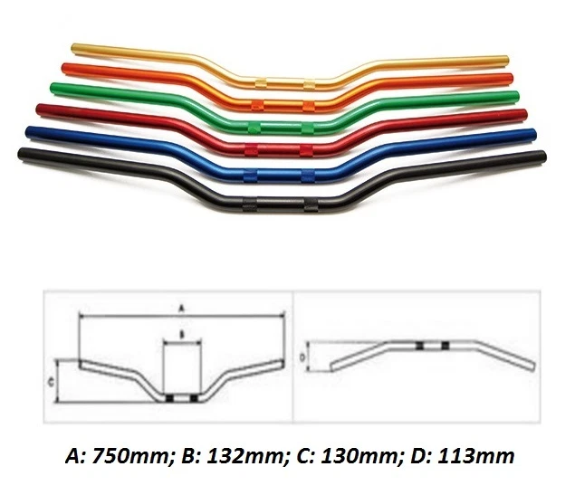 Guidon ITM MACH 3 Ergal Vintage - Plat Bar VTT / Ville