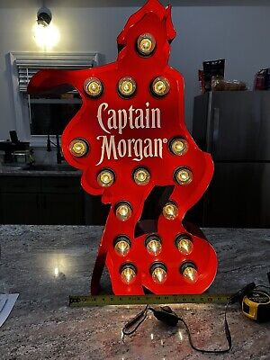 Captain Morgan Wooden Bar Plaques Signs Vintage Retro Pub Man Cave Wall Sign Wood Circle 190mmR 