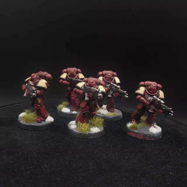 Well Painted Warhammer 40k blood ravens primaris intercessors ×5 lot #1 gw