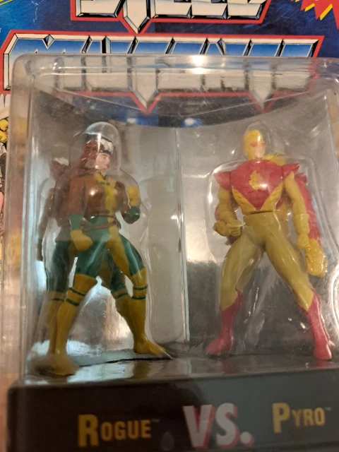 1994 Toy Biz Marvel XMEN Steel Mutants Rogue vs Pyro Action Figures 2