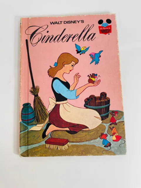 Vintage Walt Disney Childrens Book Cinderella 1974