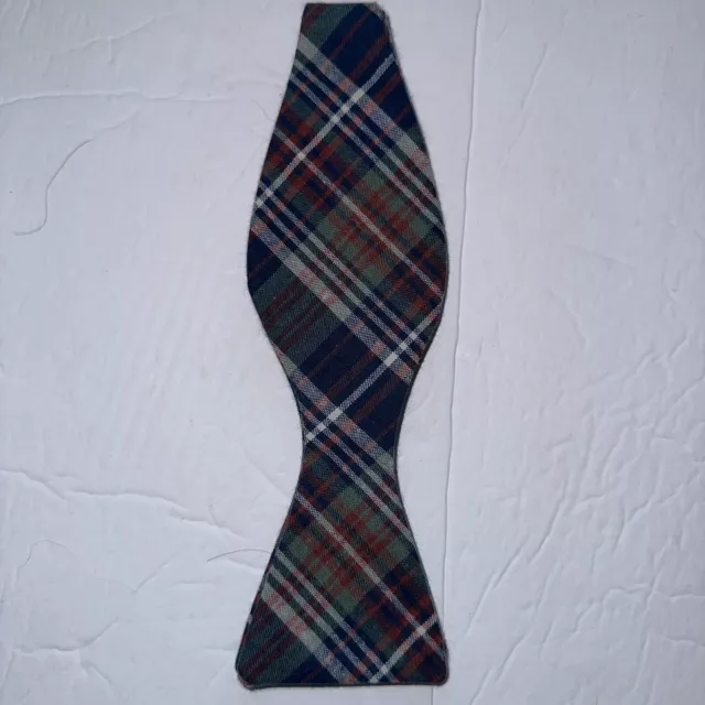 Hand Made Self Tie Adjustable Bow Tie Multicolor Plaid Fall Classic Dapper