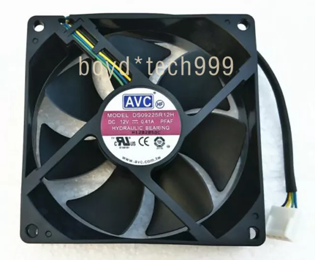 CPU Cooling Fan AVC DS09225R12H 90*90*25mm 12V 0.41A  PWM 4pin