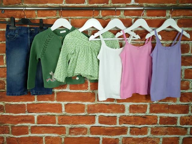 BABY GIRL BUNDLE AGE 12-18 MONTHS NEXT GAP etc TOP CARDIGAN JEANS VEST SET 86CM