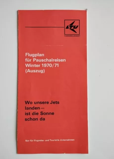 Flugplan LTU 1970-71 Timetable