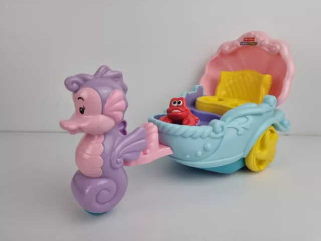 Fisher Price Little People Disney Little Mermaid Ariel's Musical Coach Carriage