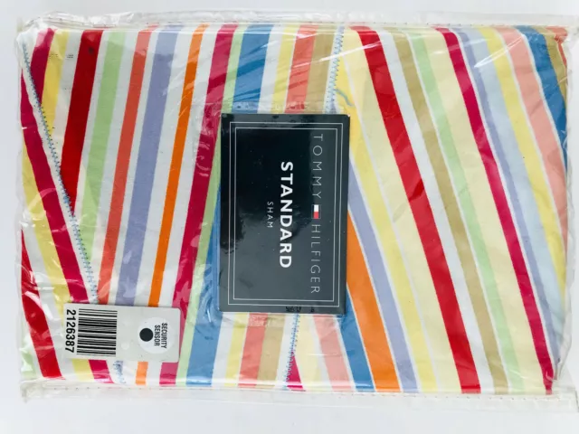 Tommy Hilfiger ~  colorful STRIPED STANDARD SHAM ~ NIP St. Barth's
