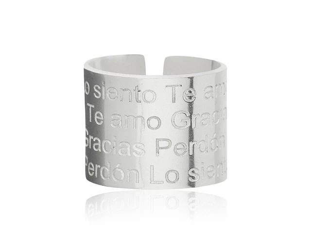 Bague Argent 925 1ère Loi - Taille 17, Avec Gravures (6g, Diamètre 18mm) - Occasion