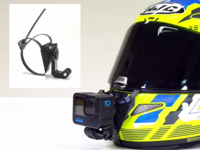 Supporto Go-Pro Mentoniera Casco Integrale Moto-Snodo 360°/ Chin Guard  Mount