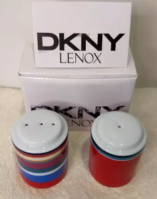 Lenox DKNY Urban Essentials Cherry Stacked Salt & Pepper Shaker Red - Stripes