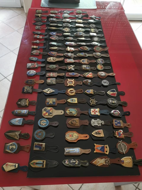 LOT INSIGNES MILITAIRES français TRAIN-ARTILLERIE-GENIE-TRANS-ABC ...