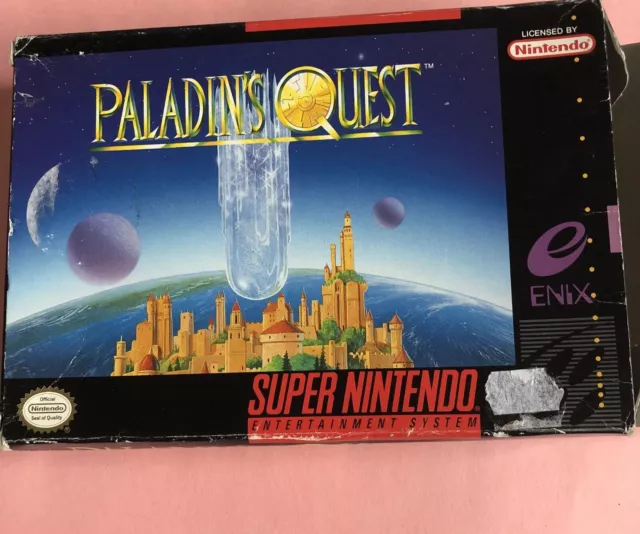 Paladin's Quest - Snes Super Nintendo - USA Ntsc - Jeu Et Boîte Sans Notice