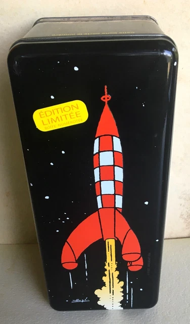 Boite en tôle Delacre Tintin Hergé-Moulinsart (vide) Septembre 2004