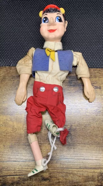 Vintage Unique Marionette Pinocchio Puppet TLC! Flaws Restore