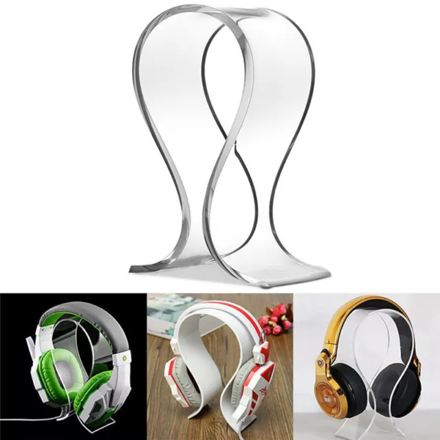 Acrylic Earphone Headset Desk Display Stand Hanger Holder For Headphone CSY-H1 2