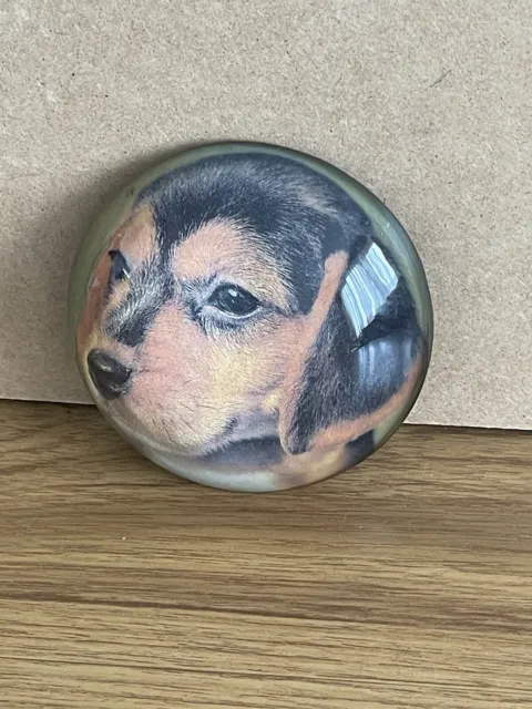 Stunning Dog Portrait Paperweight, Office Desk Home Heavy Vintage Collectible