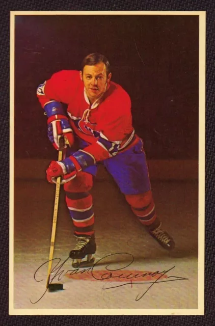 YVAN COURNOYER 1969-71 Montreal Canadiens Team Issue Postcard EX