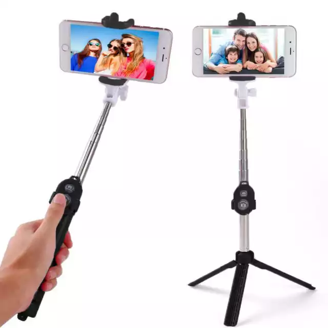 Palo Selfie Control Remoto Mando Tripode Brazo Selfi Selfy Color Negro Black