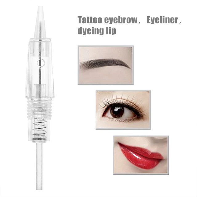 Juego de 10 cartuchos de tatuaje de labios para cejas microagujas aguja estéril R5 BST