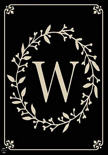Classic Monogram Letter W Garden Flag Everyday 18" x 12.5"
