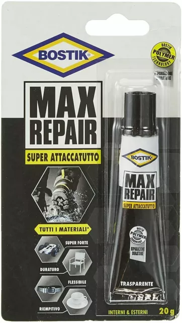 Adesivo Attaccatutto Extra Forte, Flessibile per Incollaggi Estremi, Bostik 20gr