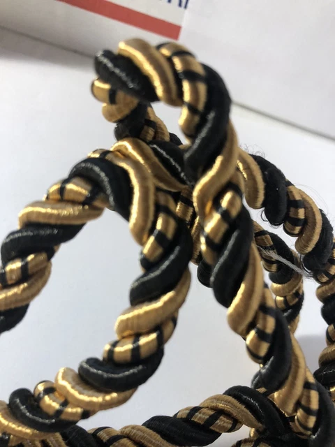 Hanging Large Drapery Tassels Gold And Black 6