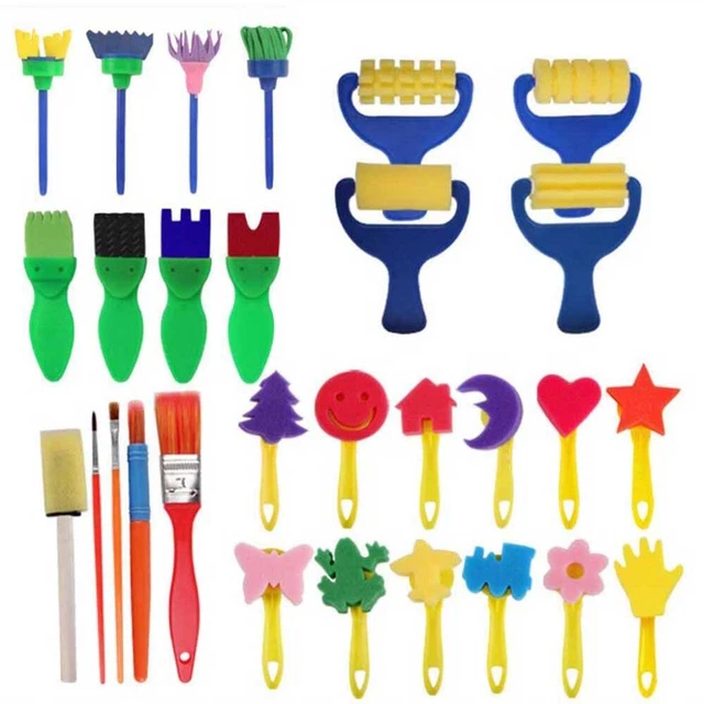 29 piezas Pinceles para pintura para niños Pinceles artificiales para niños Juego de pinceles Graffiti