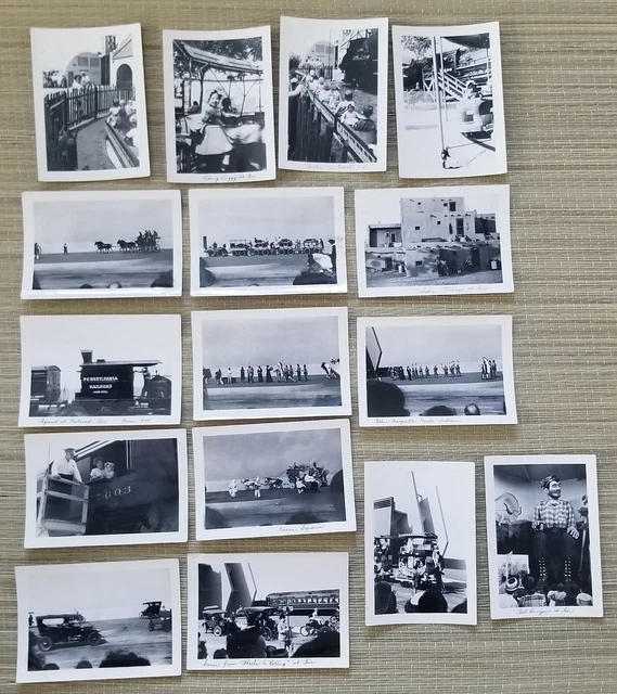 Lot of Photos Chicago IL Railroad Train Fair 1949 Train Ride, Wheels a Rolling +