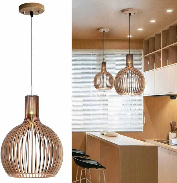 ZTDWYZY Hand-Woven Pendant Light Natural Bamboo Hanging Light Round Hanging Lamp