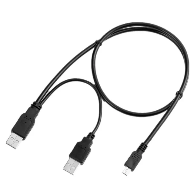 USB Y Power Charger+Data SYNC Cable Cord For Garmin Edge 205 305 605 705 800 GPS